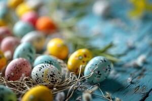 ai generado Pascua de Resurrección antecedentes con animado colores foto