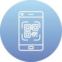 teléfono inteligente qr código vector icono