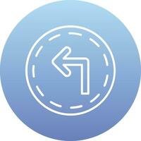 Turn Left Vector Icon