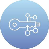 digital key Vector Icon