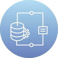 icono de vector de integración de datos