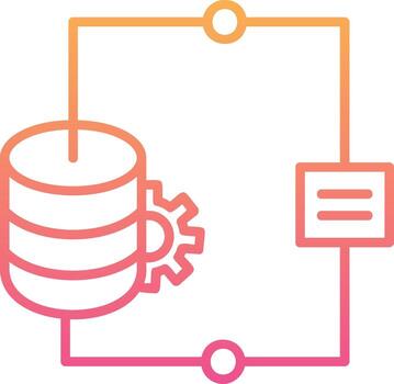 icono de vector de integración de datos