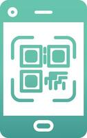 Smartphone Qr Code Vector Icon