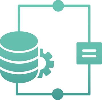 icono de vector de integración de datos