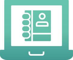 Laptop User Vector Icon