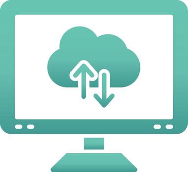 icono de vector de computación en la nube