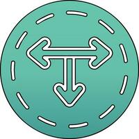 T Junction Vector Icon