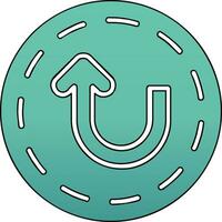 U Turn Vector Icon