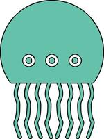 icono de vector de medusas