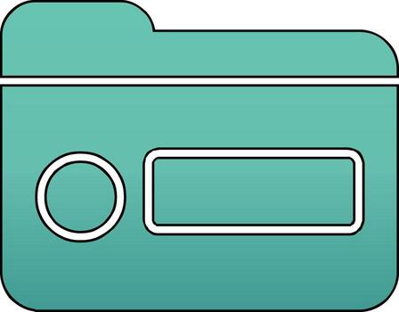 icono de vector de carpeta