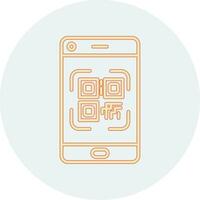 teléfono inteligente qr código vector icono