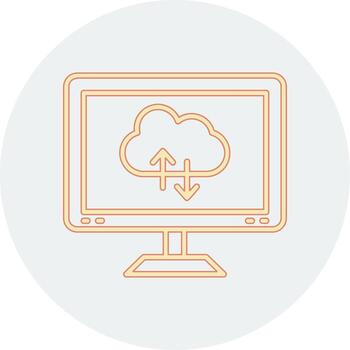 icono de vector de computación en la nube