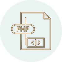 icono de vector de php