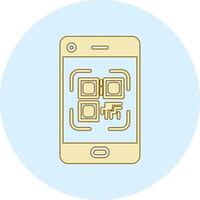 teléfono inteligente qr código vector icono