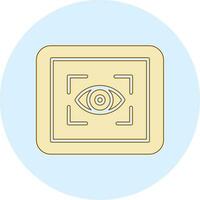 icono de vector de escáner ocular