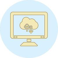 icono de vector de computación en la nube