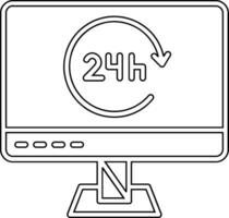 24 Hours Vector Icon