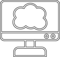 icono de vector de computación en la nube