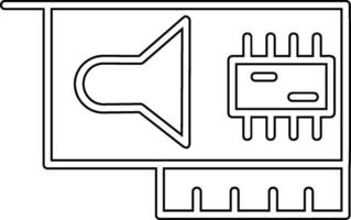 icono de vector de tarjeta de sonido