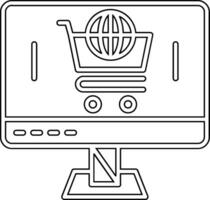 icono de vector de comercio electrónico