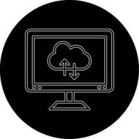 icono de vector de computación en la nube