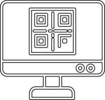 icono de vector de código qr