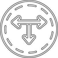 T Junction Vector Icon