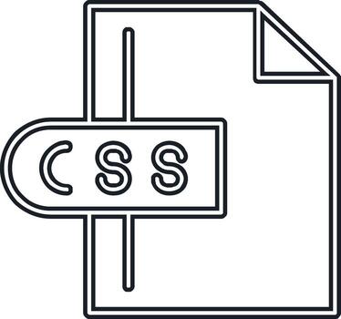 icono de vector de archivo css