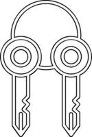 Surrogate Key Vector Icon