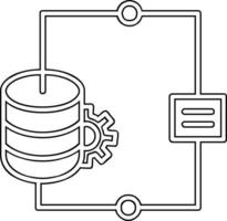 icono de vector de integración de datos