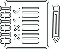 icono de vector de lista de verificación