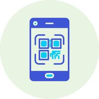 Smartphone Qr Code Vector Icon