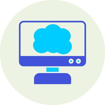 icono de vector de computación en la nube