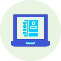 Laptop User Vector Icon