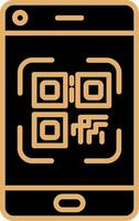 Smartphone Qr Code Vector Icon