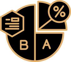 icono de vector de gráfico circular