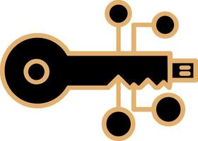 digital key Vector Icon