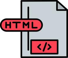 icono de vector de archivo html