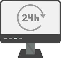 24 Hours Vector Icon