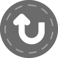 U Turn Vector Icon