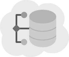 icono de vector de datos de nube