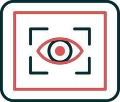 icono de vector de escáner ocular