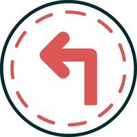 Turn Left Vector Icon