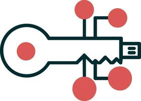 digital key Vector Icon