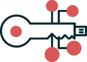 digital llave vector icono
