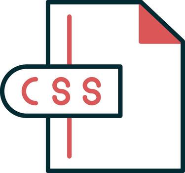 icono de vector de archivo css