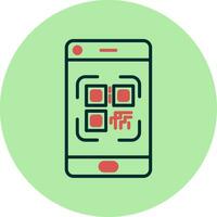 Smartphone Qr Code Vector Icon