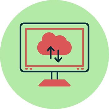 icono de vector de computación en la nube