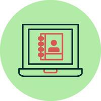 Laptop User Vector Icon