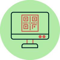 icono de vector de código qr